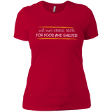 T-Shirts Red / X-Small Stress Testing For Food And Shelter Women's Premium T-Shirt