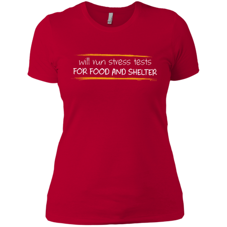 T-Shirts Red / X-Small Stress Testing For Food And Shelter Women's Premium T-Shirt