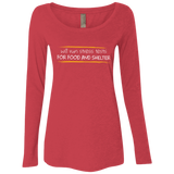 T-Shirts Vintage Red / Small Stress Testing For Food And Shelter Women's Triblend Long Sleeve Shirt