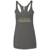 T-Shirts Premium Heather / X-Small Stress Testing For Food And Shelter Women's Triblend Racerback Tank
