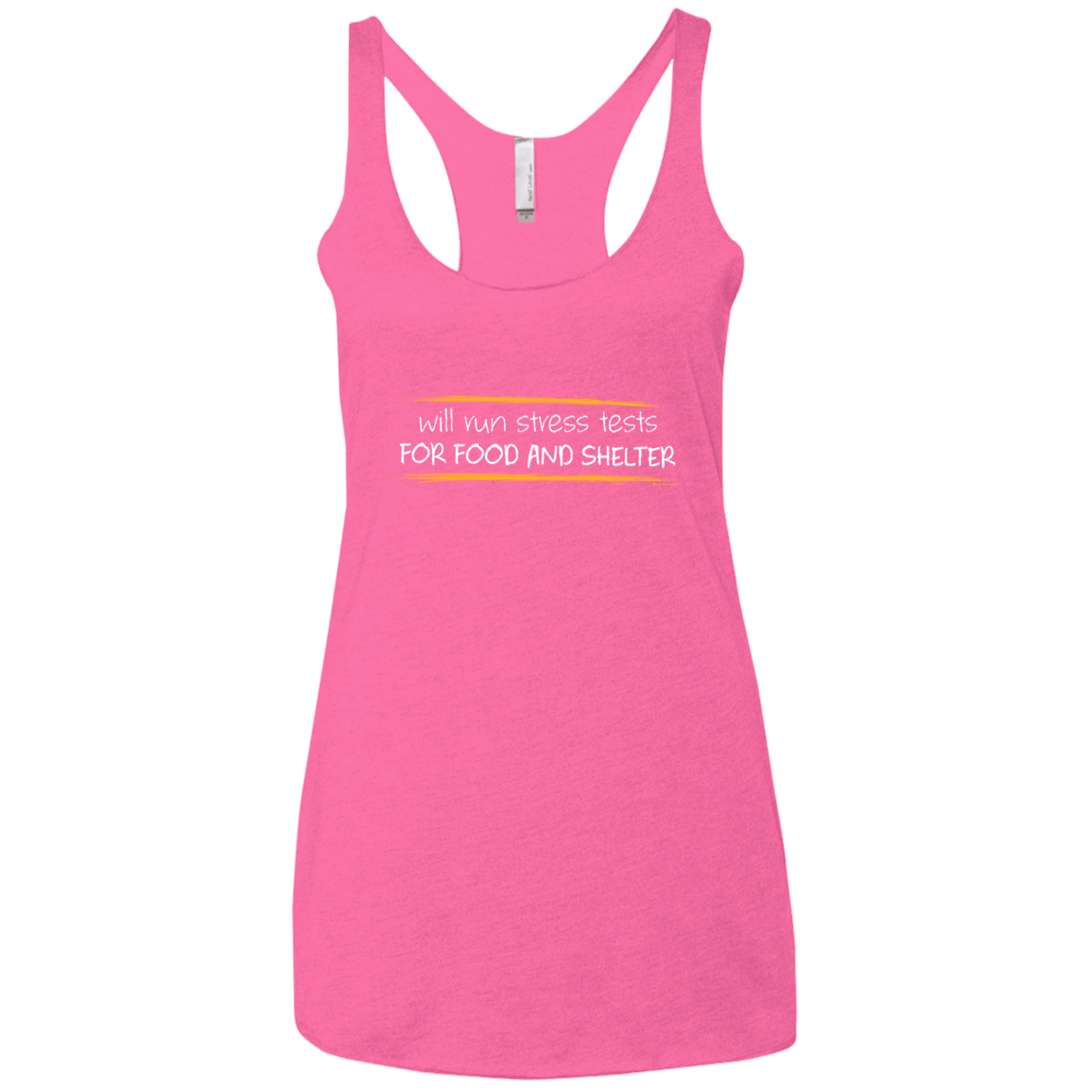 T-Shirts Vintage Pink / X-Small Stress Testing For Food And Shelter Women's Triblend Racerback Tank