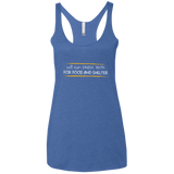 T-Shirts Vintage Royal / X-Small Stress Testing For Food And Shelter Women's Triblend Racerback Tank