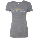 T-Shirts Premium Heather / Small Stress Testing For Food And Shelter Women's Triblend T-Shirt