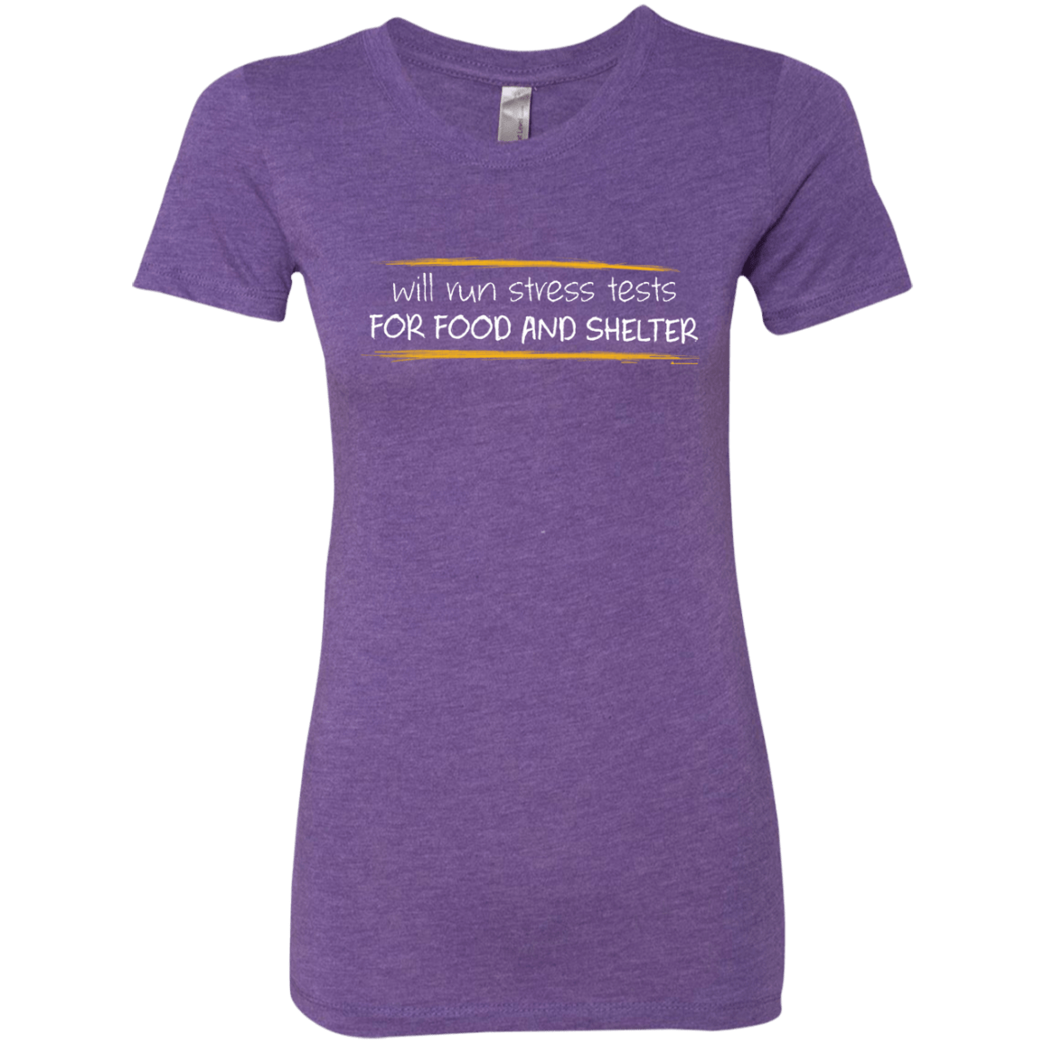 T-Shirts Purple Rush / Small Stress Testing For Food And Shelter Women's Triblend T-Shirt