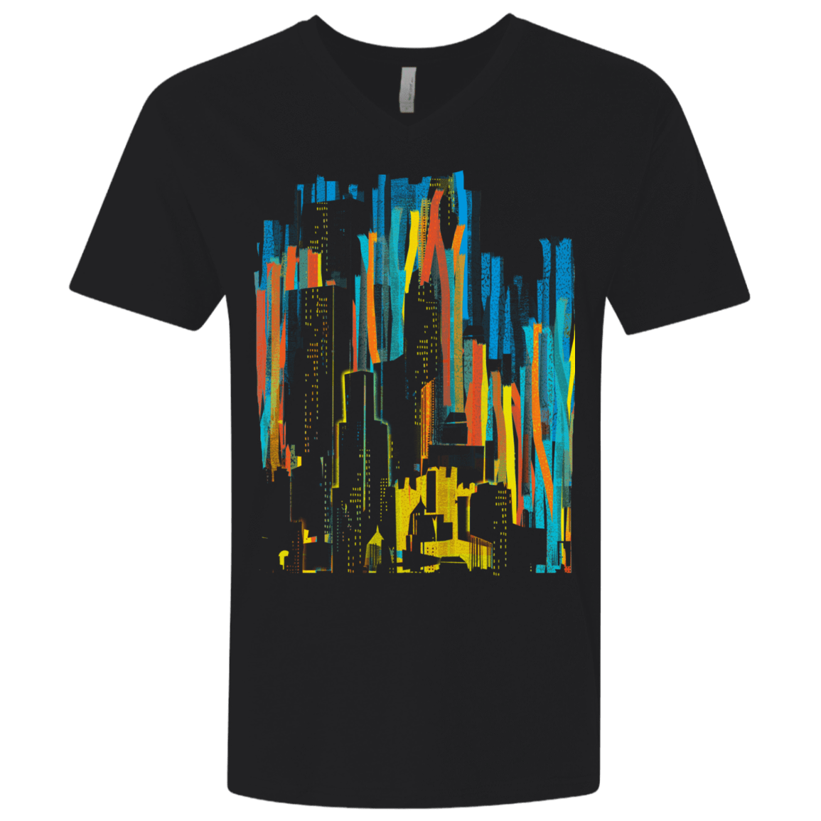T-Shirts Black / X-Small Stripey City Men's Premium V-Neck