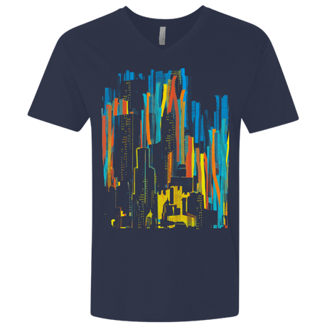 T-Shirts Midnight Navy / X-Small Stripey City Men's Premium V-Neck