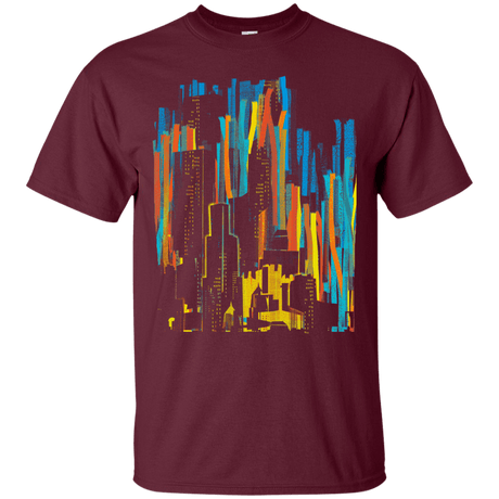 T-Shirts Maroon / S Stripey City T-Shirt