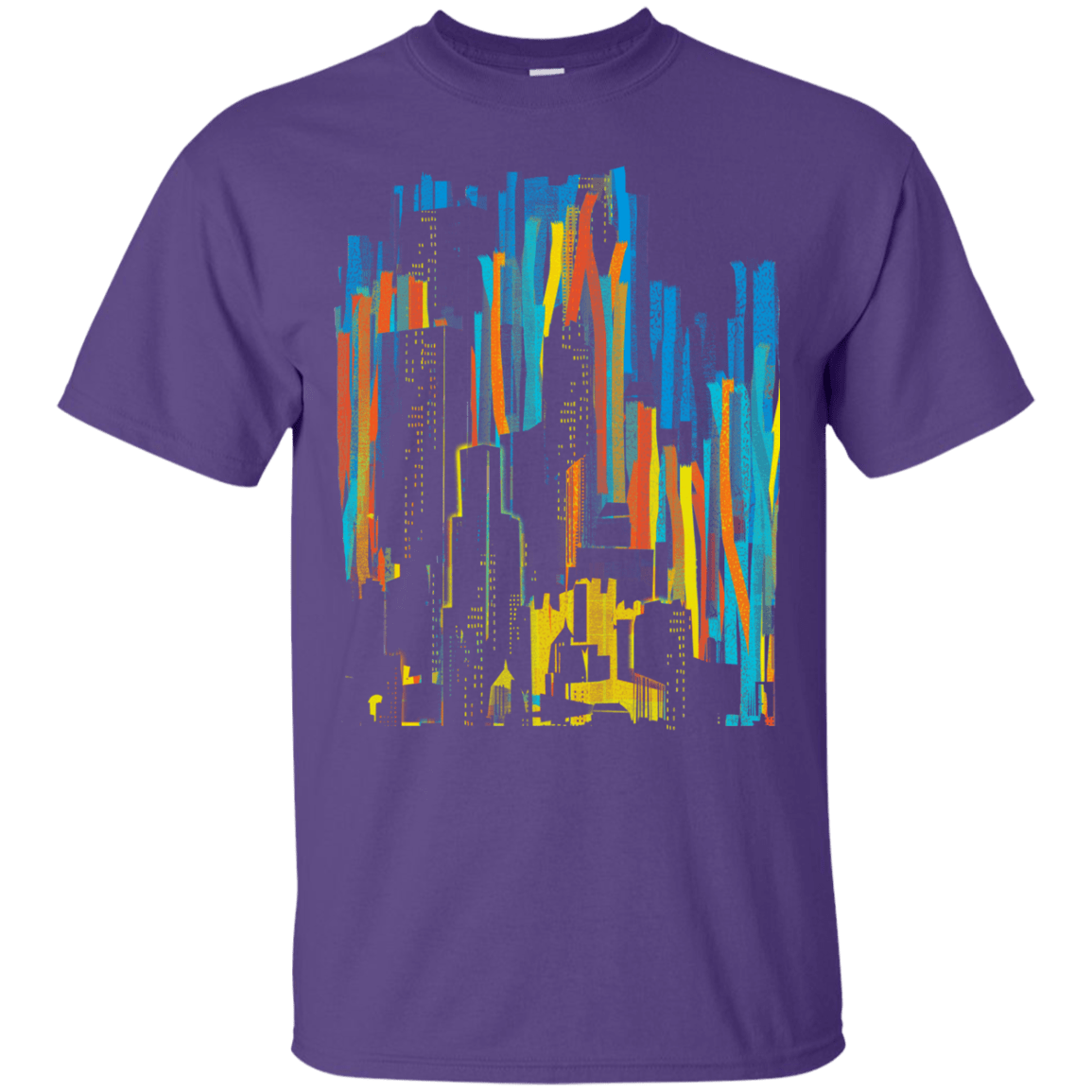T-Shirts Purple / S Stripey City T-Shirt