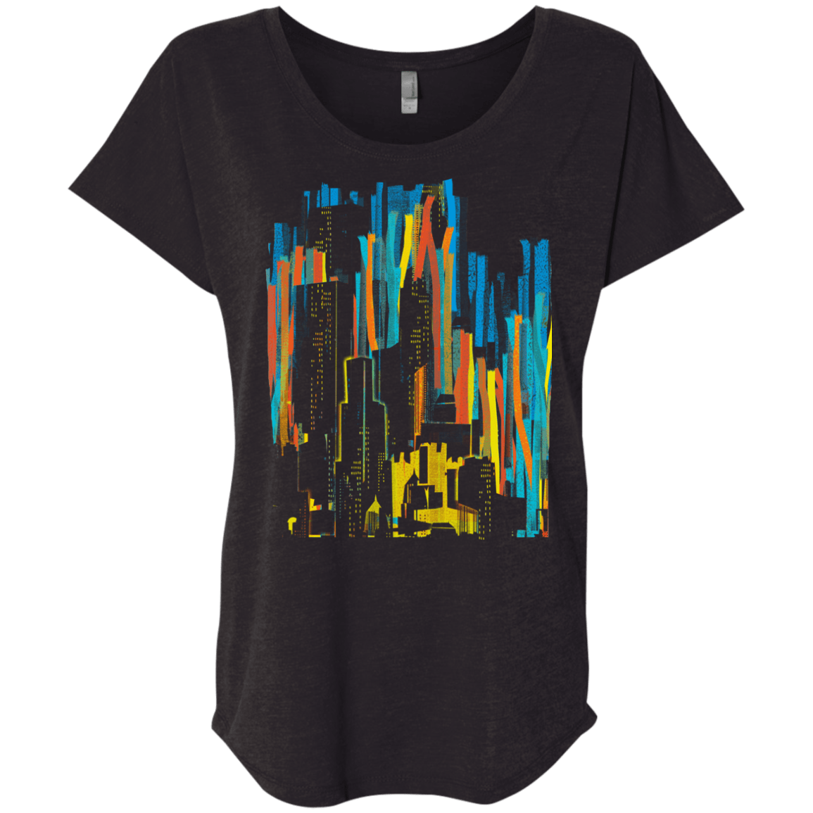 Stripey City Triblend Dolman Sleeve