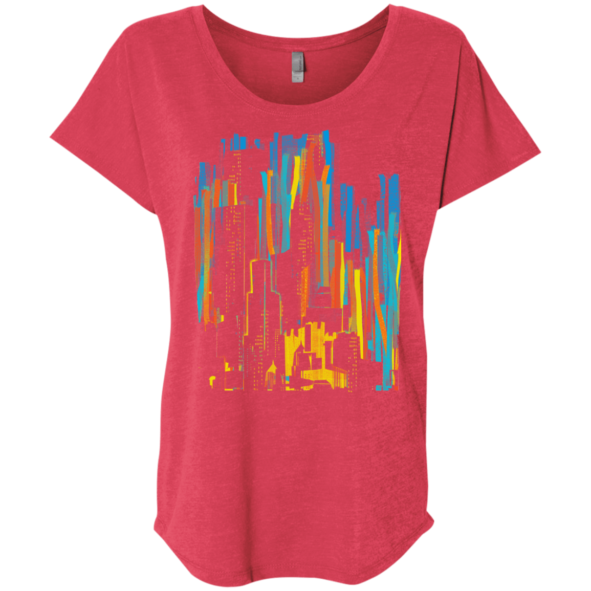 Stripey City Triblend Dolman Sleeve