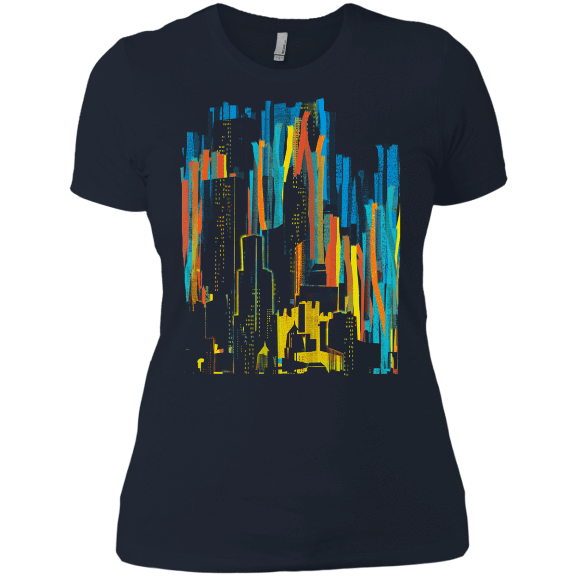 T-Shirts Midnight Navy / X-Small Stripey City Women's Premium T-Shirt