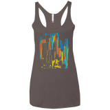Stripey City Women's Triblend Racerback Tank