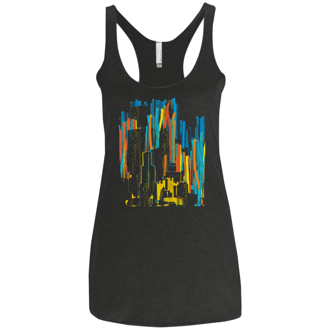 Stripey City Women's Triblend Racerback Tank