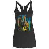 Stripey City Women's Triblend Racerback Tank