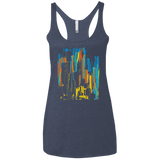Stripey City Women's Triblend Racerback Tank