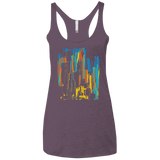 Stripey City Women's Triblend Racerback Tank