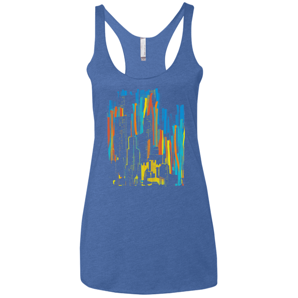 Stripey City Women's Triblend Racerback Tank