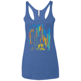 Stripey City Women's Triblend Racerback Tank