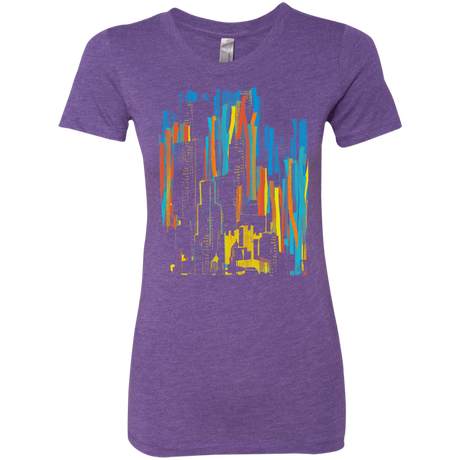 T-Shirts Purple Rush / S Stripey City Women's Triblend T-Shirt