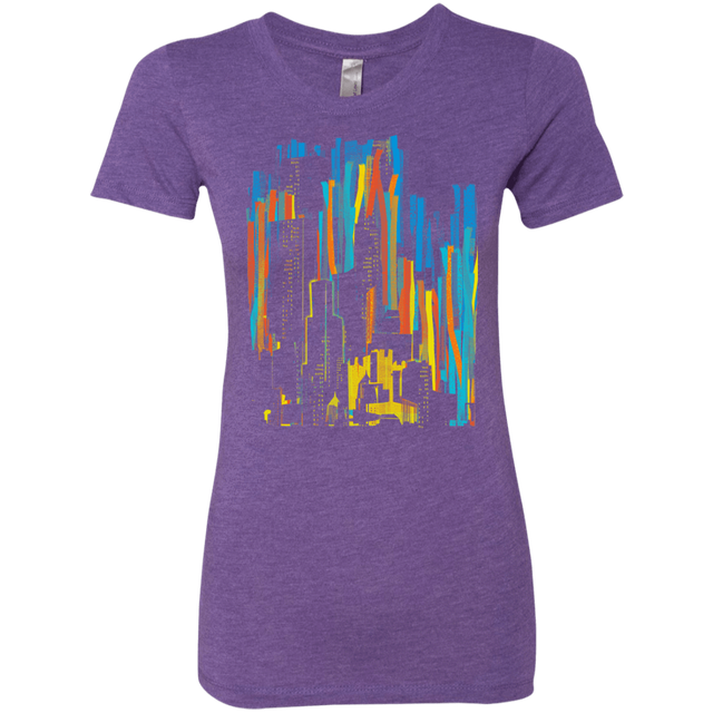 T-Shirts Purple Rush / S Stripey City Women's Triblend T-Shirt
