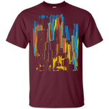 T-Shirts Maroon / YXS Stripey City Youth T-Shirt