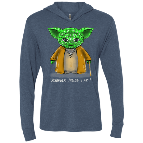 T-Shirts Indigo / X-Small Stronger Inside Triblend Long Sleeve Hoodie Tee