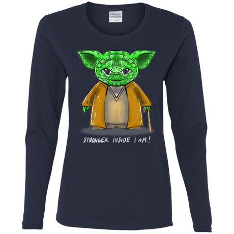 T-Shirts Navy / S Stronger Inside Women's Long Sleeve T-Shirt