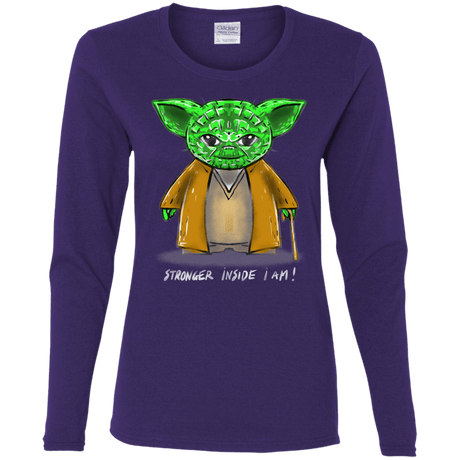 T-Shirts Purple / S Stronger Inside Women's Long Sleeve T-Shirt
