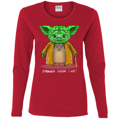 T-Shirts Red / S Stronger Inside Women's Long Sleeve T-Shirt