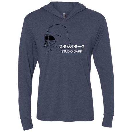 T-Shirts Vintage Navy / X-Small Studio dark Triblend Long Sleeve Hoodie Tee