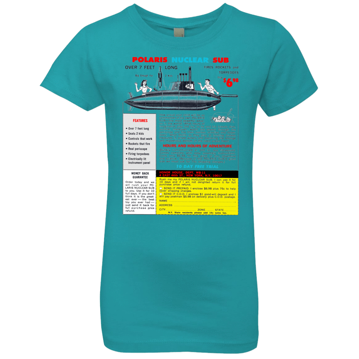 T-Shirts Tahiti Blue / YXS Sub Girls Premium T-Shirt