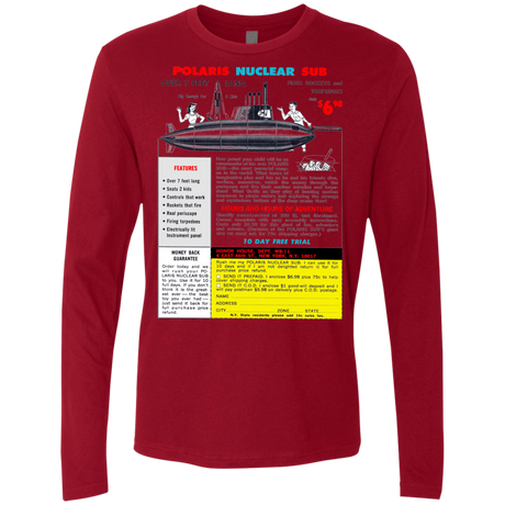 T-Shirts Cardinal / Small Sub Men's Premium Long Sleeve