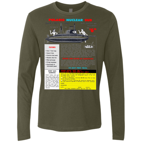 T-Shirts Military Green / Small Sub Men's Premium Long Sleeve