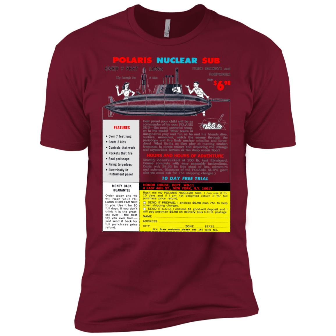 T-Shirts Cardinal / X-Small Sub Men's Premium T-Shirt