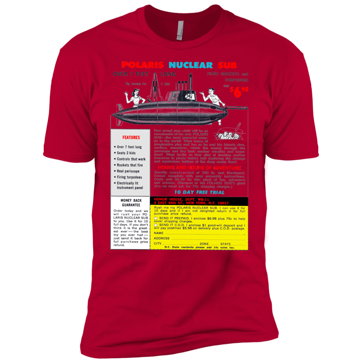 T-Shirts Red / X-Small Sub Men's Premium T-Shirt