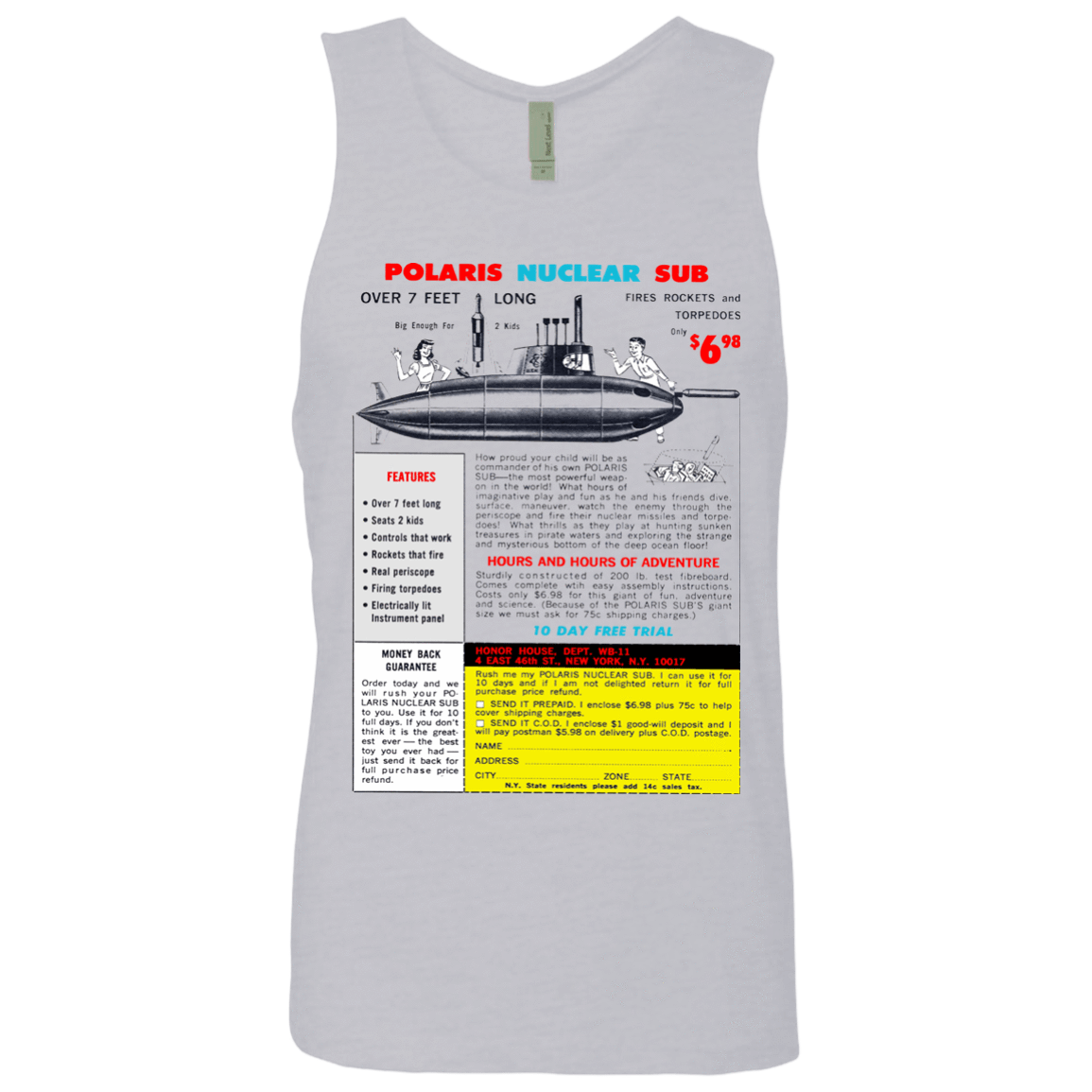 T-Shirts Heather Grey / Small Sub Men's Premium Tank Top