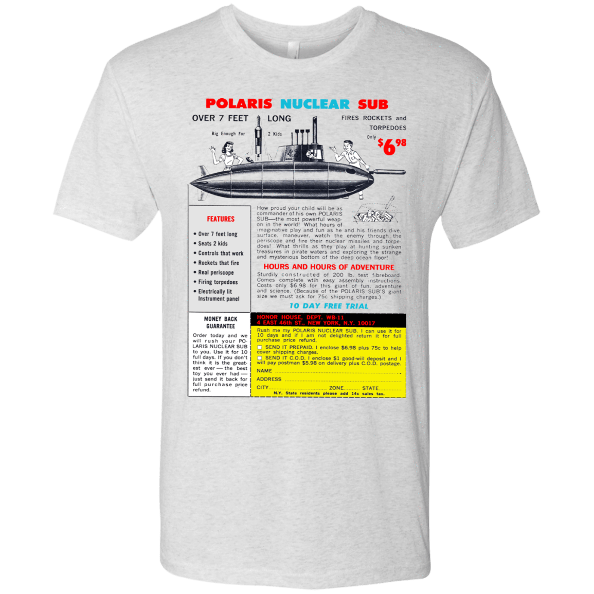 T-Shirts Heather White / Small Sub Men's Triblend T-Shirt