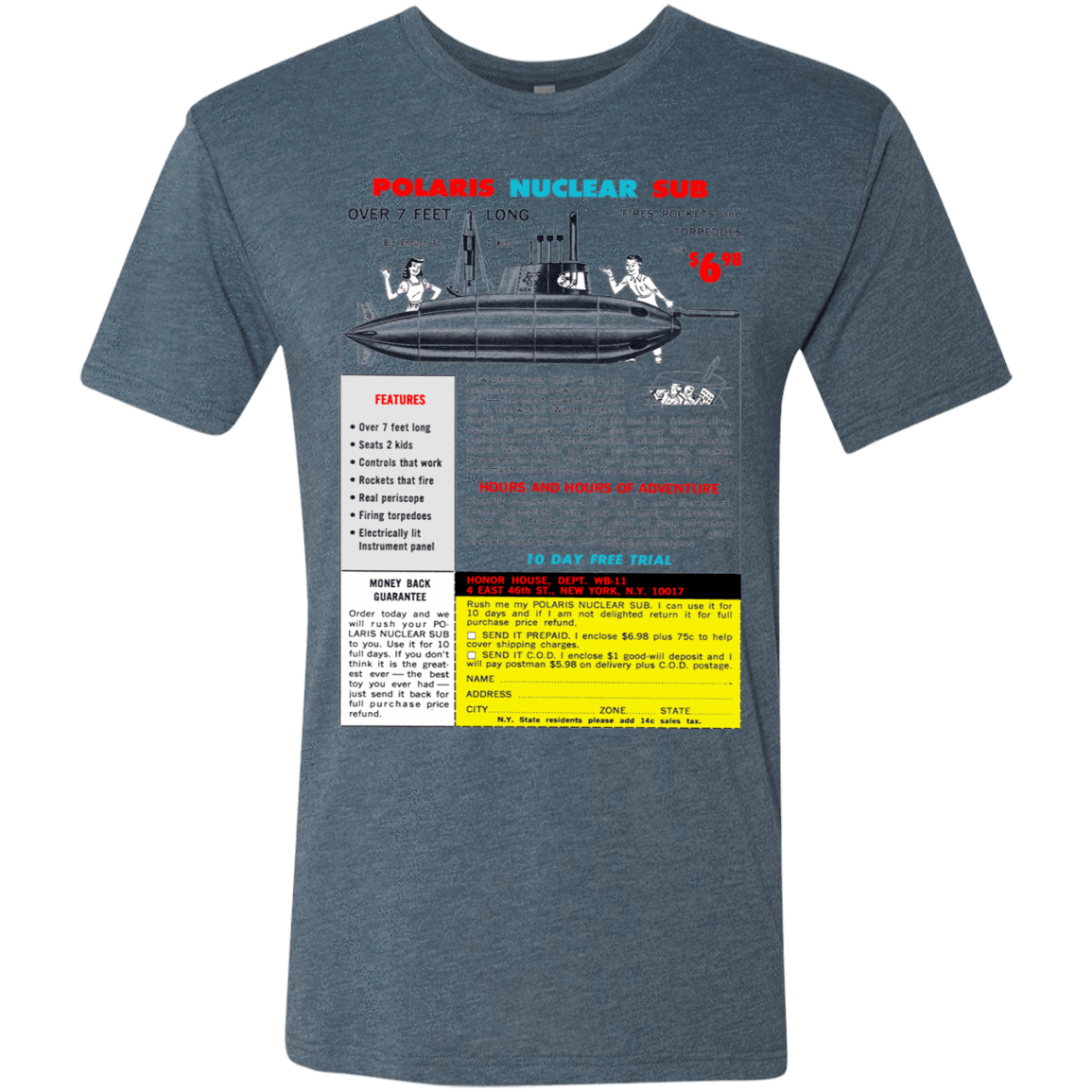 T-Shirts Indigo / Small Sub Men's Triblend T-Shirt