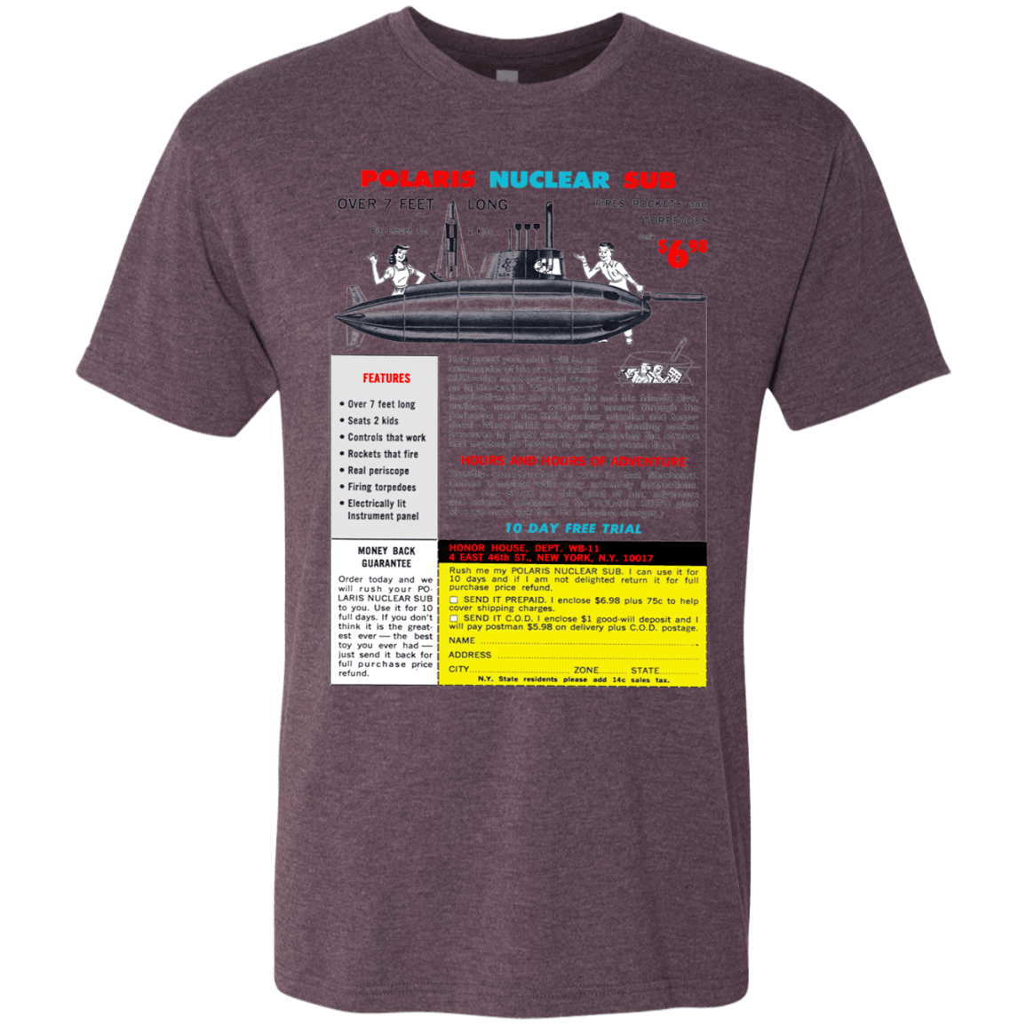 T-Shirts Vintage Purple / Small Sub Men's Triblend T-Shirt