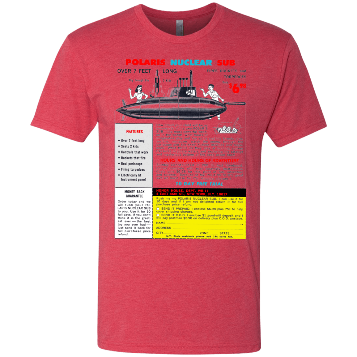 T-Shirts Vintage Red / Small Sub Men's Triblend T-Shirt