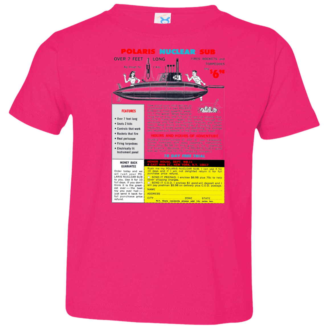 T-Shirts Hot Pink / 2T Sub Toddler Premium T-Shirt