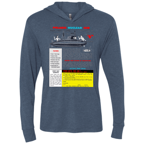 T-Shirts Indigo / X-Small Sub Triblend Long Sleeve Hoodie Tee