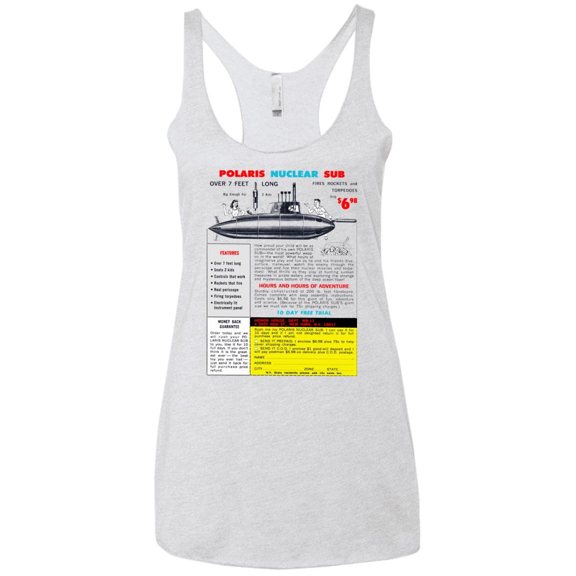 T-Shirts Heather White / X-Small Sub Women's Triblend Racerback Tank