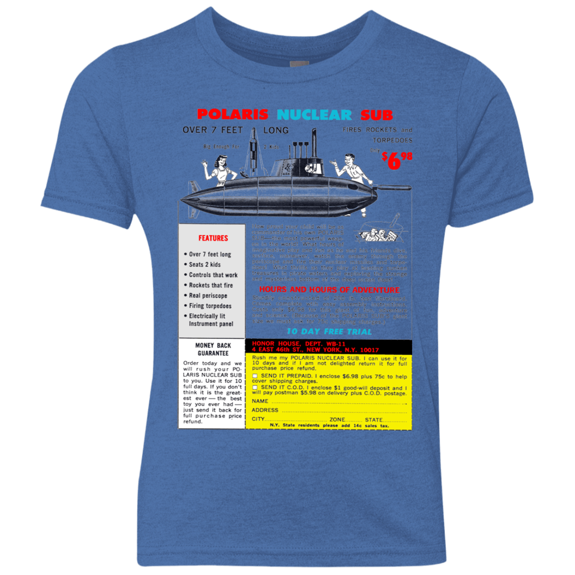 T-Shirts Vintage Royal / YXS Sub Youth Triblend T-Shirt