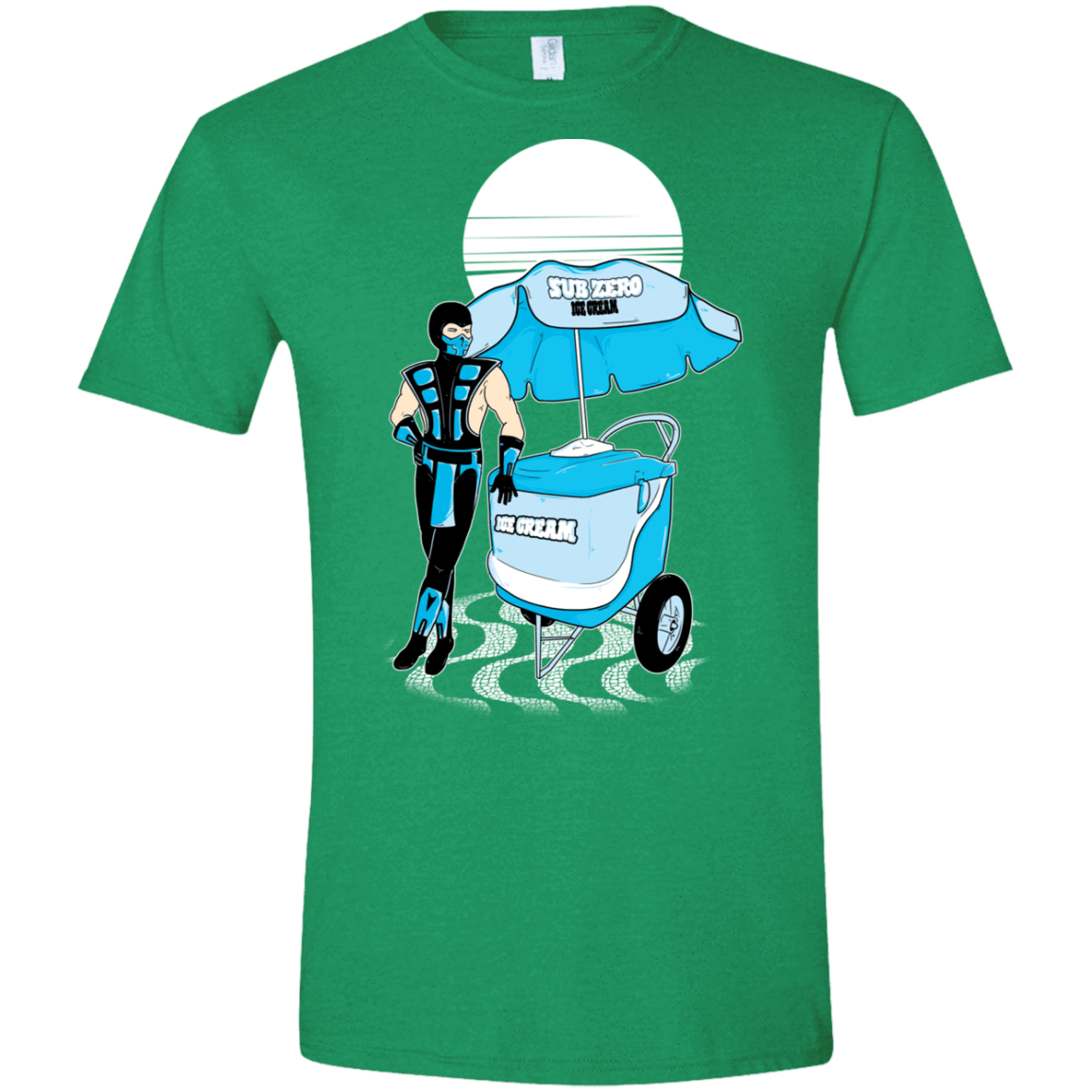 T-Shirts Heather Irish Green / S Sub Zero Ice Cream Men's Semi-Fitted Softstyle