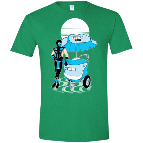 T-Shirts Heather Irish Green / S Sub Zero Ice Cream Men's Semi-Fitted Softstyle