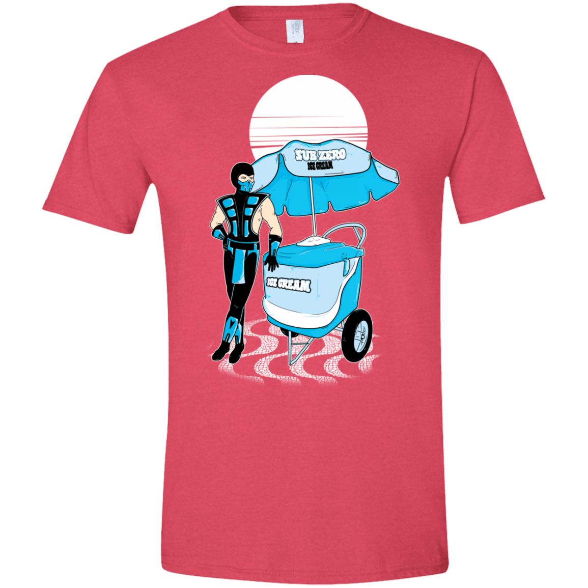 T-Shirts Heather Red / S Sub Zero Ice Cream Men's Semi-Fitted Softstyle