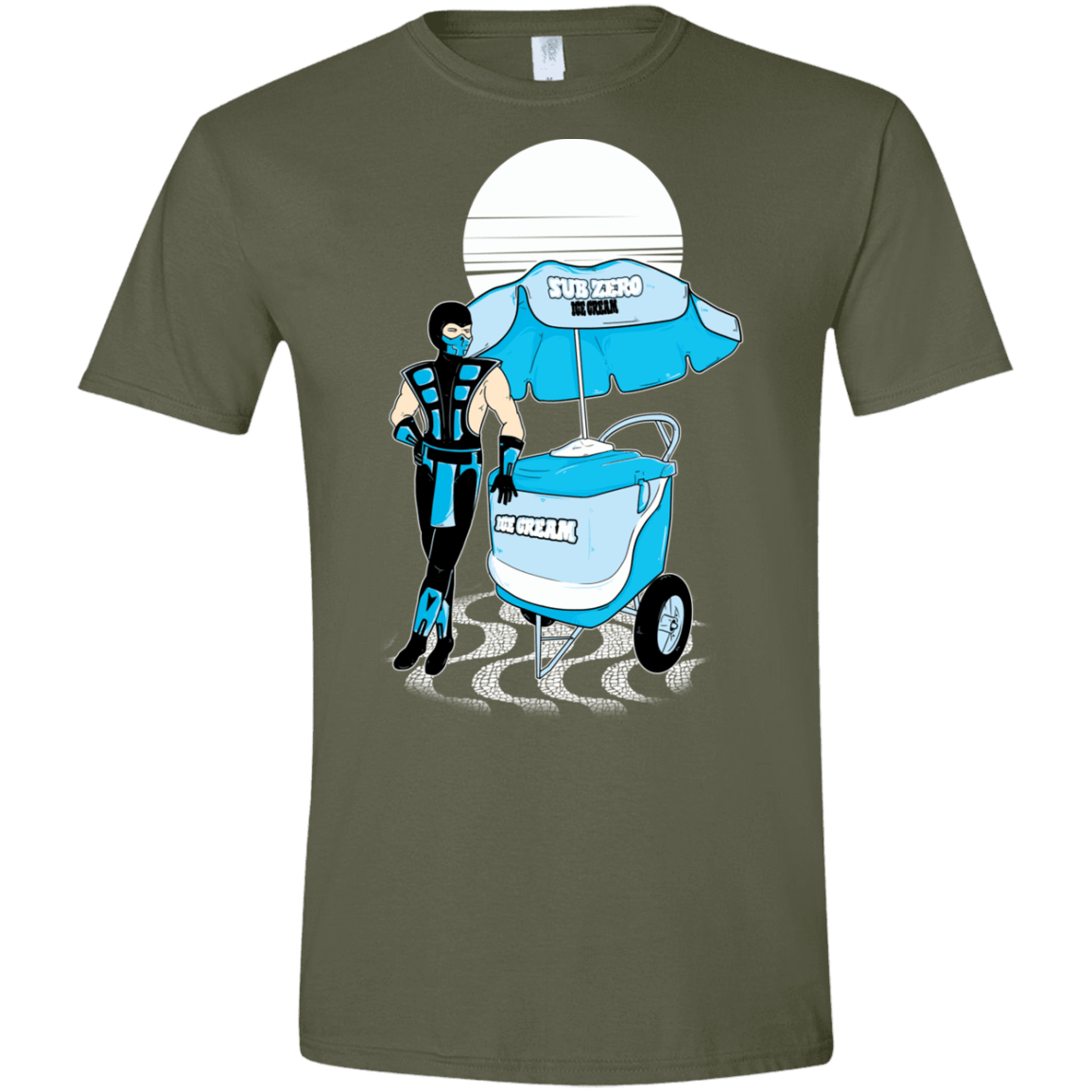 T-Shirts Military Green / S Sub Zero Ice Cream Men's Semi-Fitted Softstyle