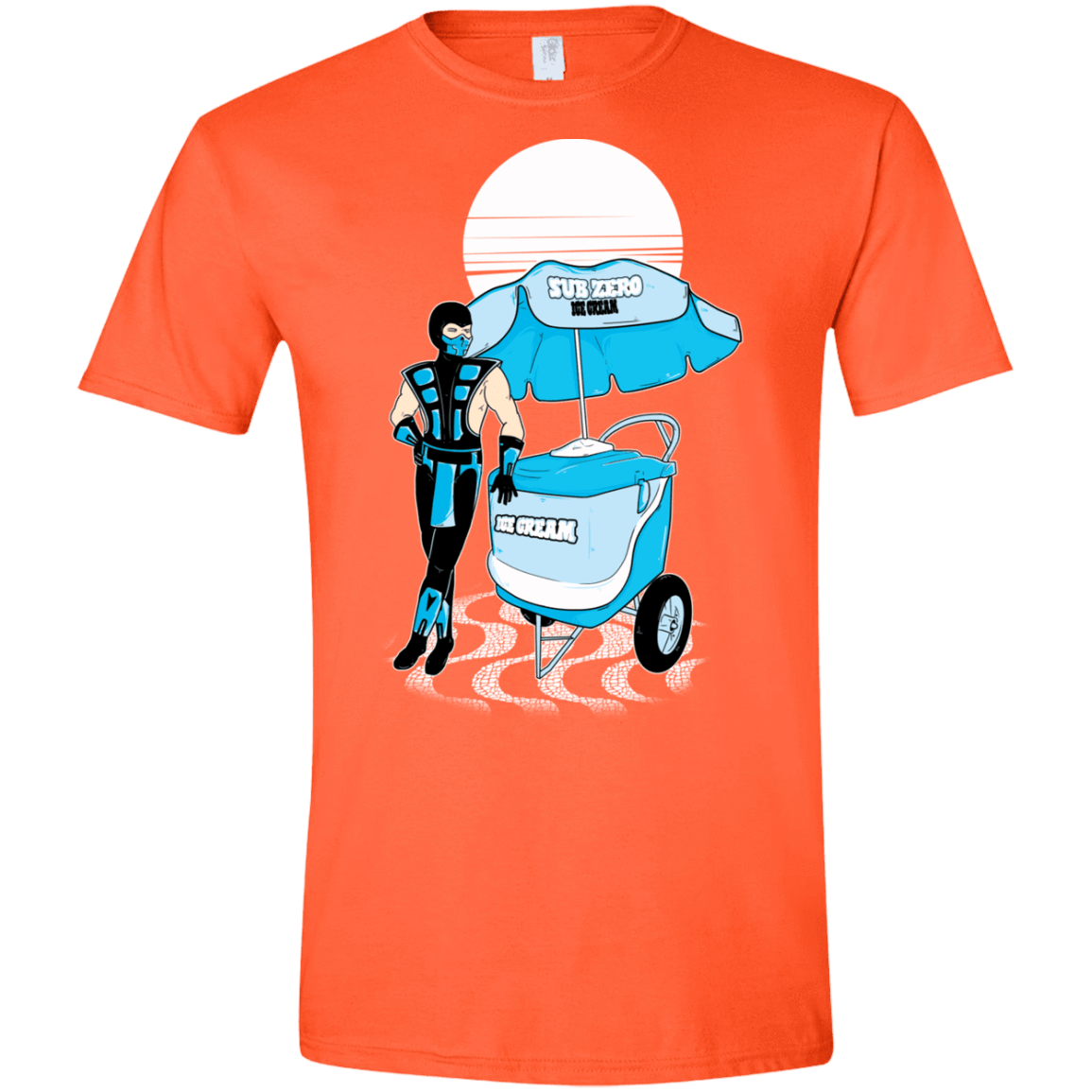 T-Shirts Orange / S Sub Zero Ice Cream Men's Semi-Fitted Softstyle