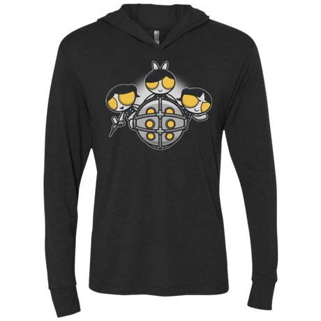 T-Shirts Vintage Black / X-Small Sugar and Splice Triblend Long Sleeve Hoodie Tee